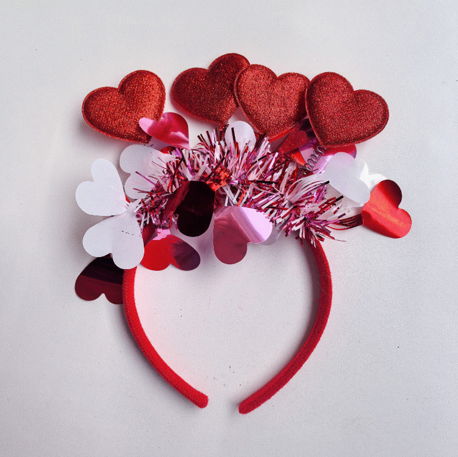 Wholesale Valentine's Day Love Glitter Love Bachelor Party Wedding Dress Headband